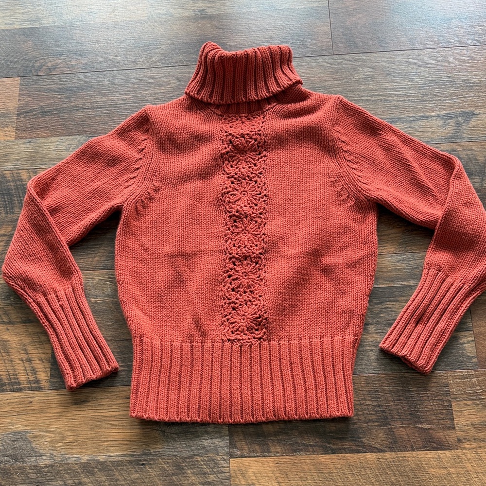 The Limited Rust Cowl Neck Sweater